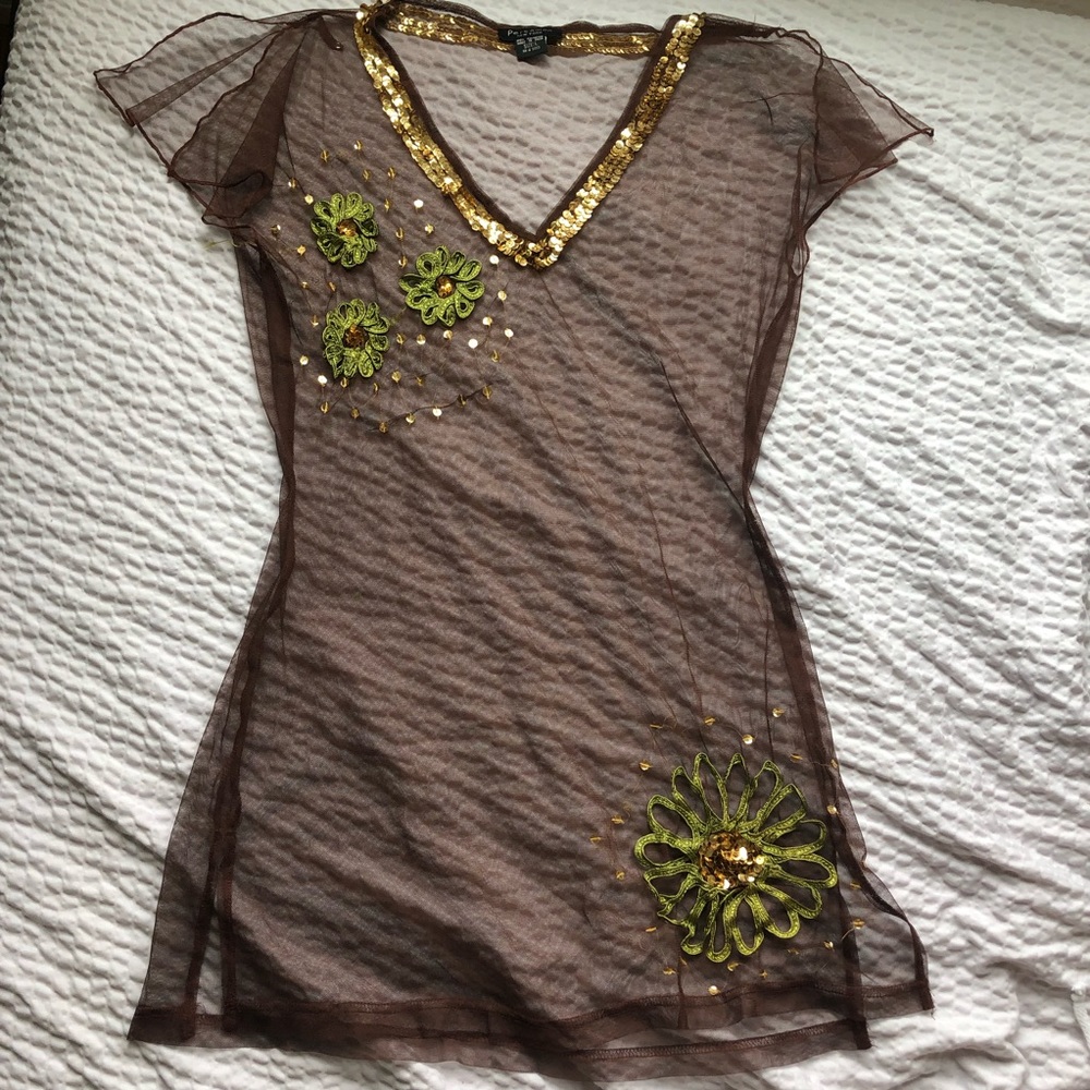 Sequin mesh dress